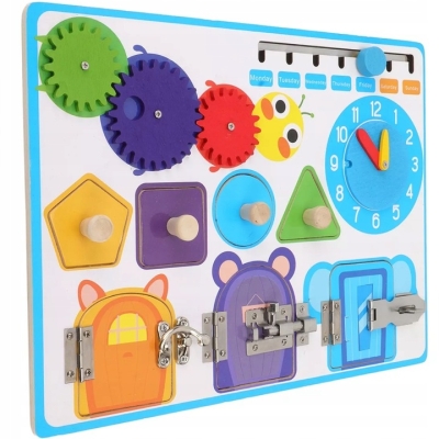 Polecamy - Kreatywna Tablica Manipulacyjna Montessori Sensoryczna Edukacyjna Nauka